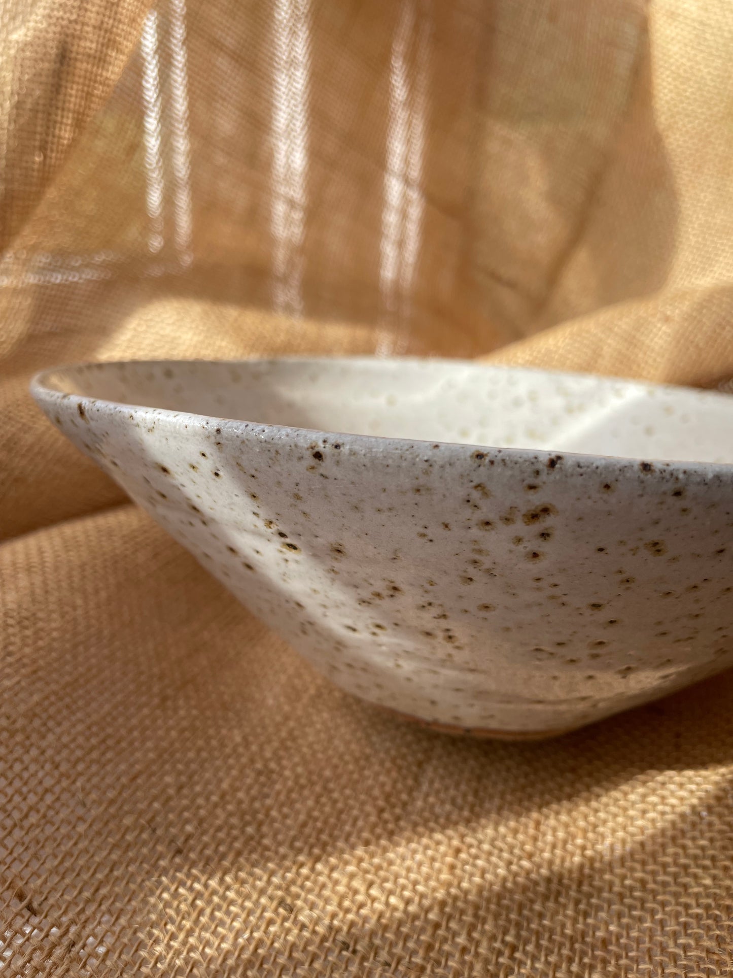 Bowl in white, handmade ceramics