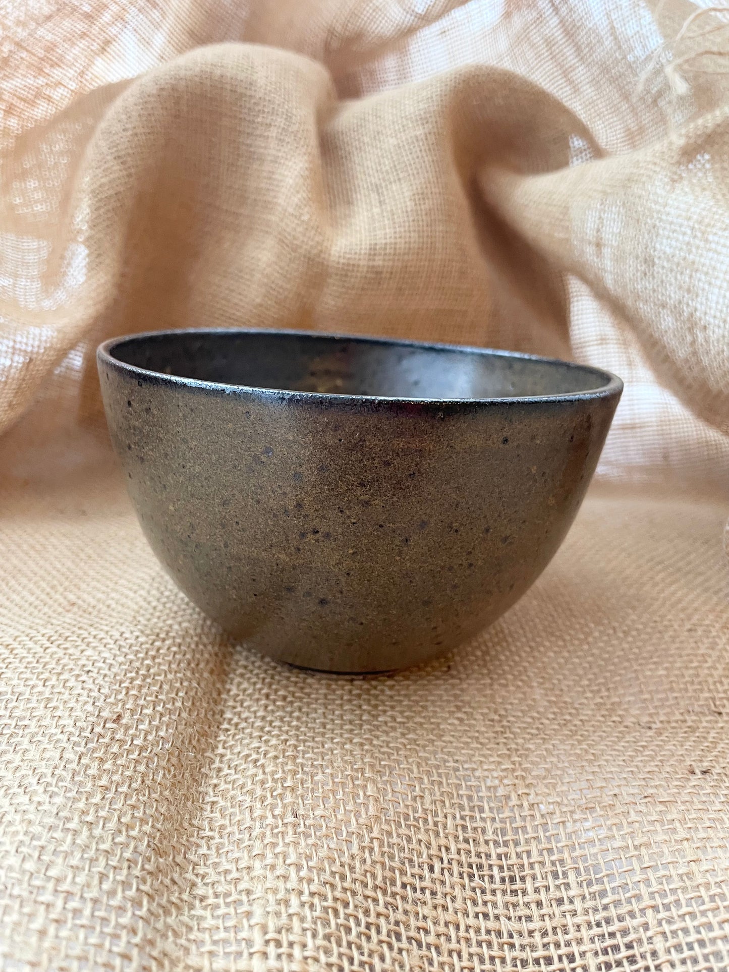 Bowl in matt brown, handmade ceramics