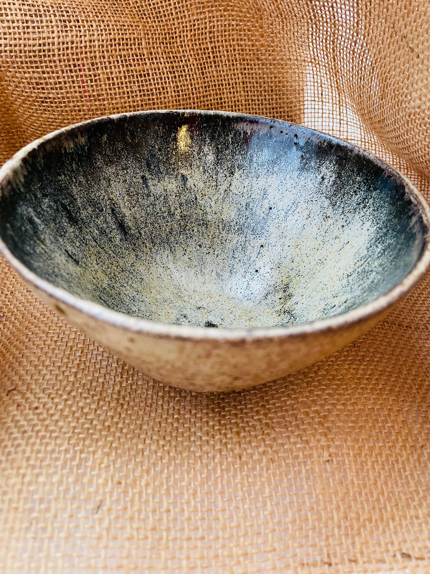 Bowl in light brown, grogged, handmade ceramics