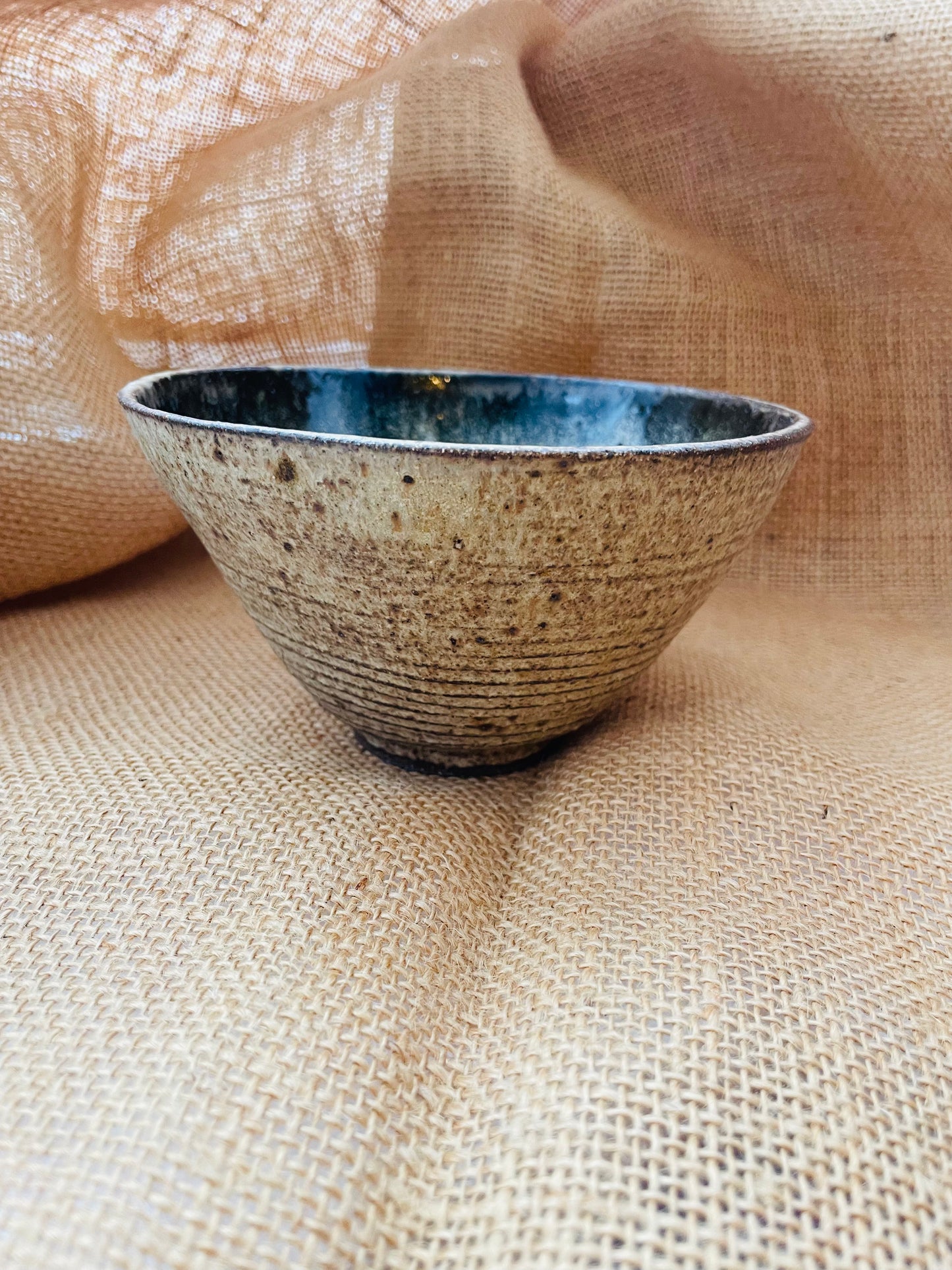 Bowl in light brown, grogged, handmade ceramics