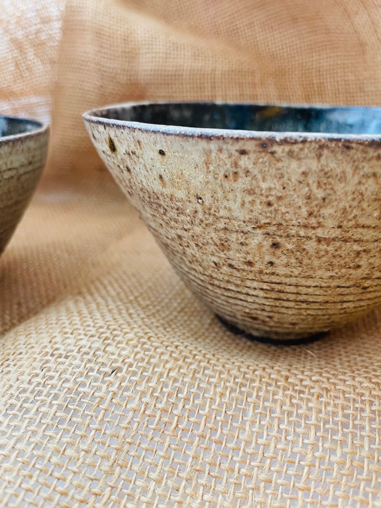 Bowl in light brown, grogged, handmade ceramics