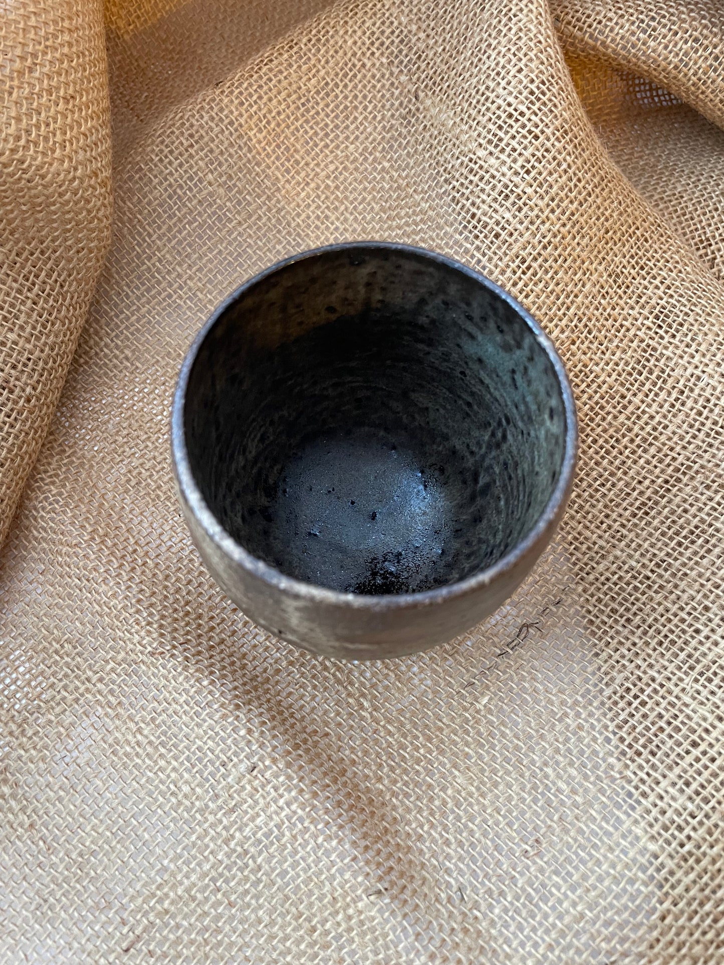 No Problem Mug in dark brown, handmade ceramics