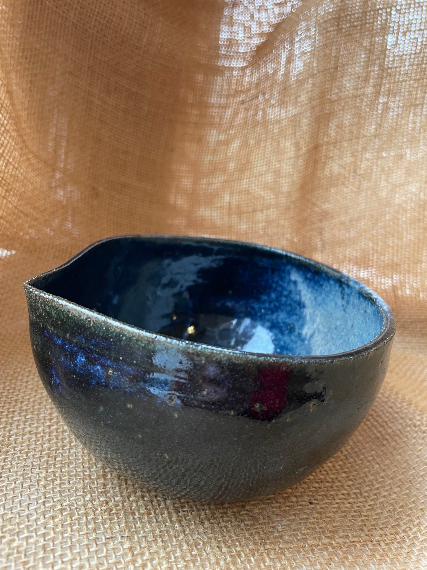 Matcha bowl in starry blue, handmade ceramics #2