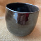 Mug in black with gold specks, round shape, handmade ceramics #1