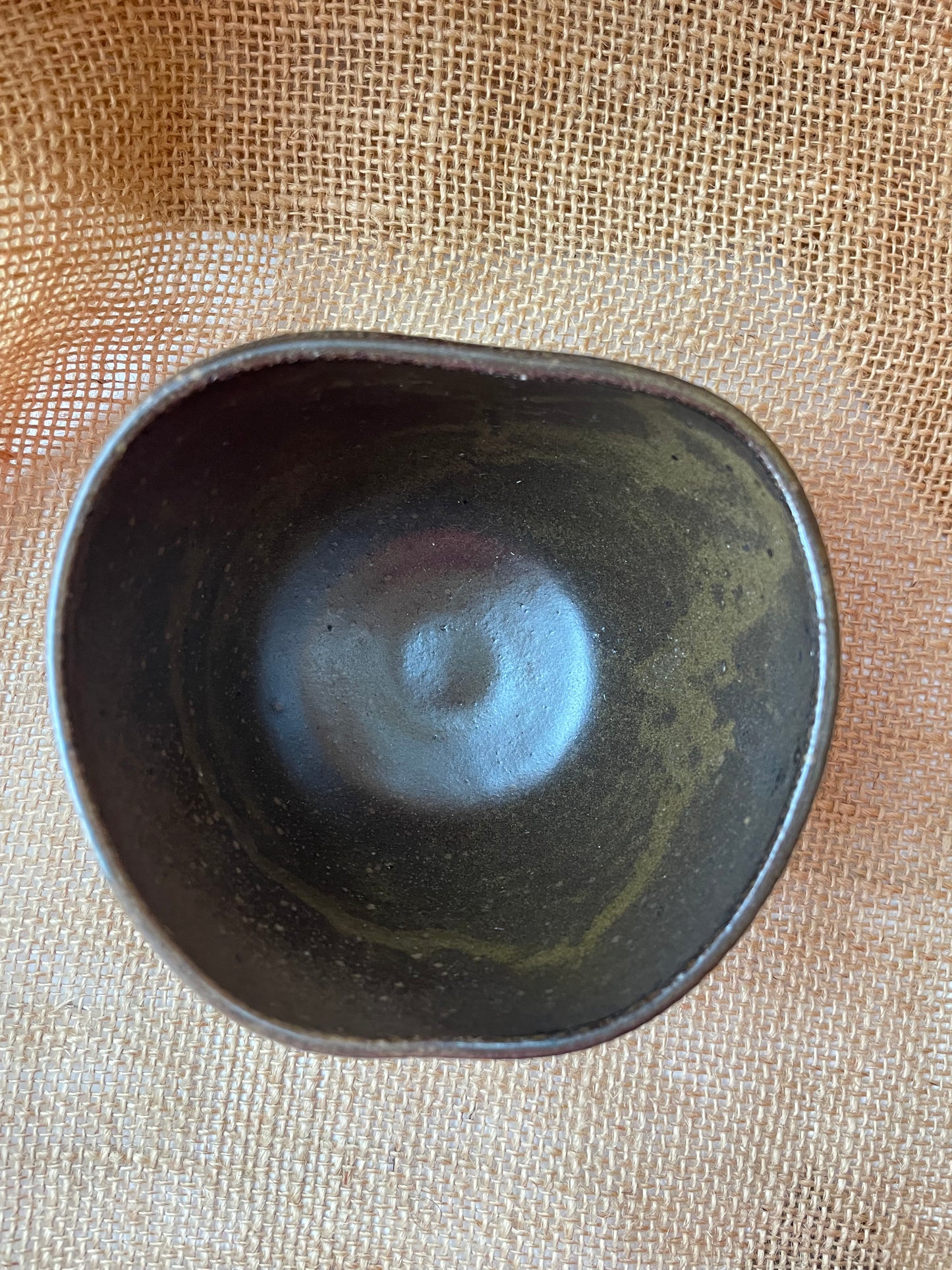 Mug in brown, apple shape, handmade ceramics #7