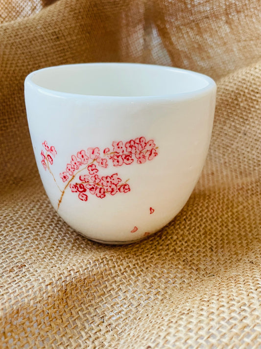 Sakura mug #1, sketch on porcelain