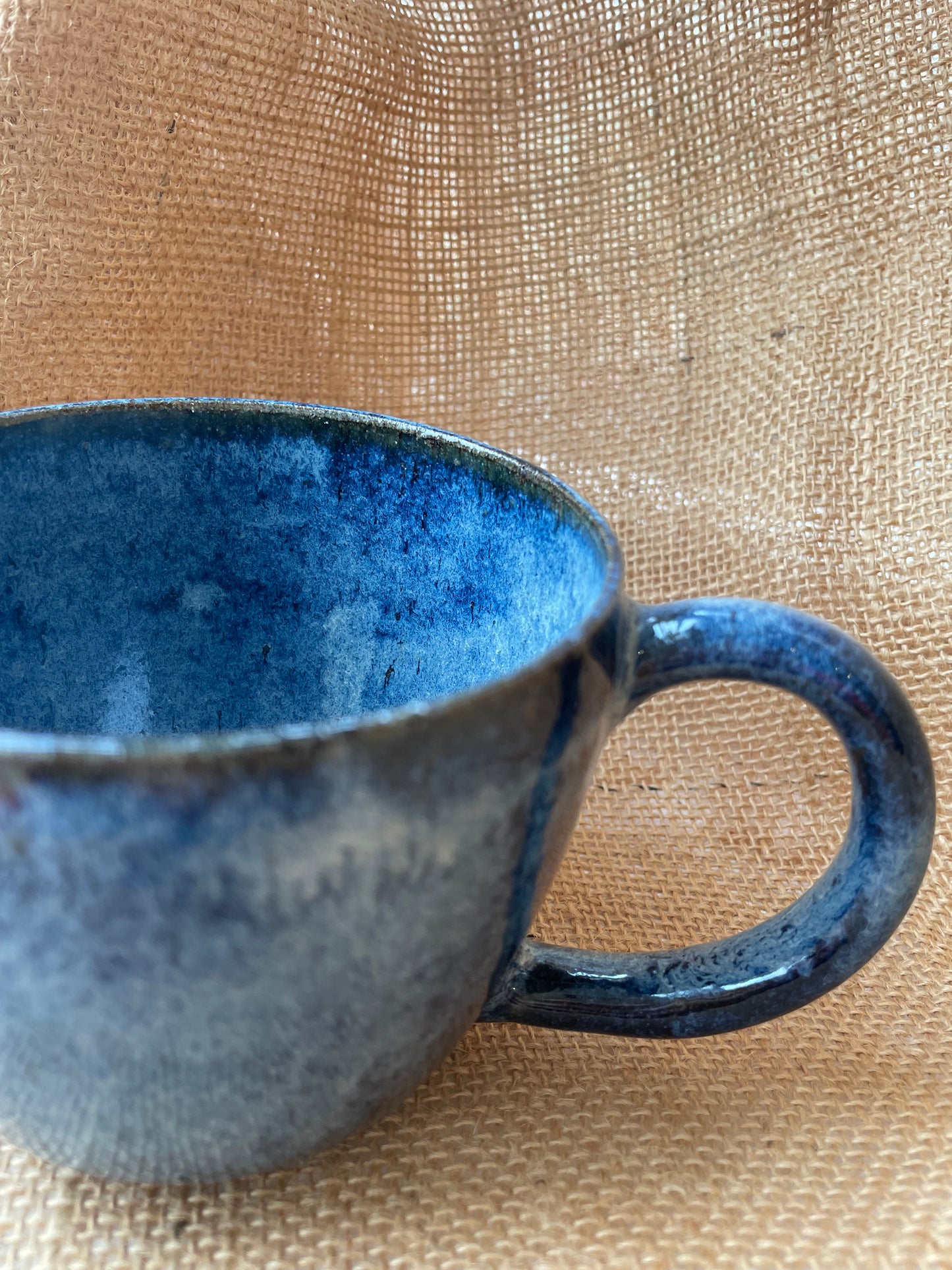 Question Mug in starry blue, handmade ceramics #4