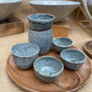 Sake Set in baby blue, handmade ceramics