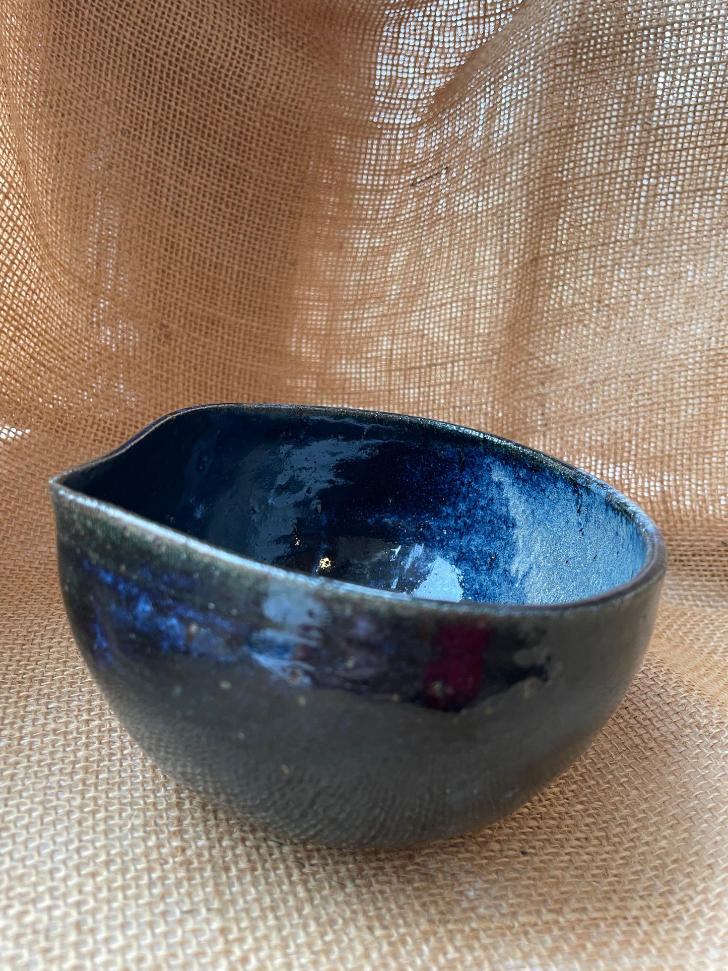 Matcha bowl in starry blue, handmade ceramics #2