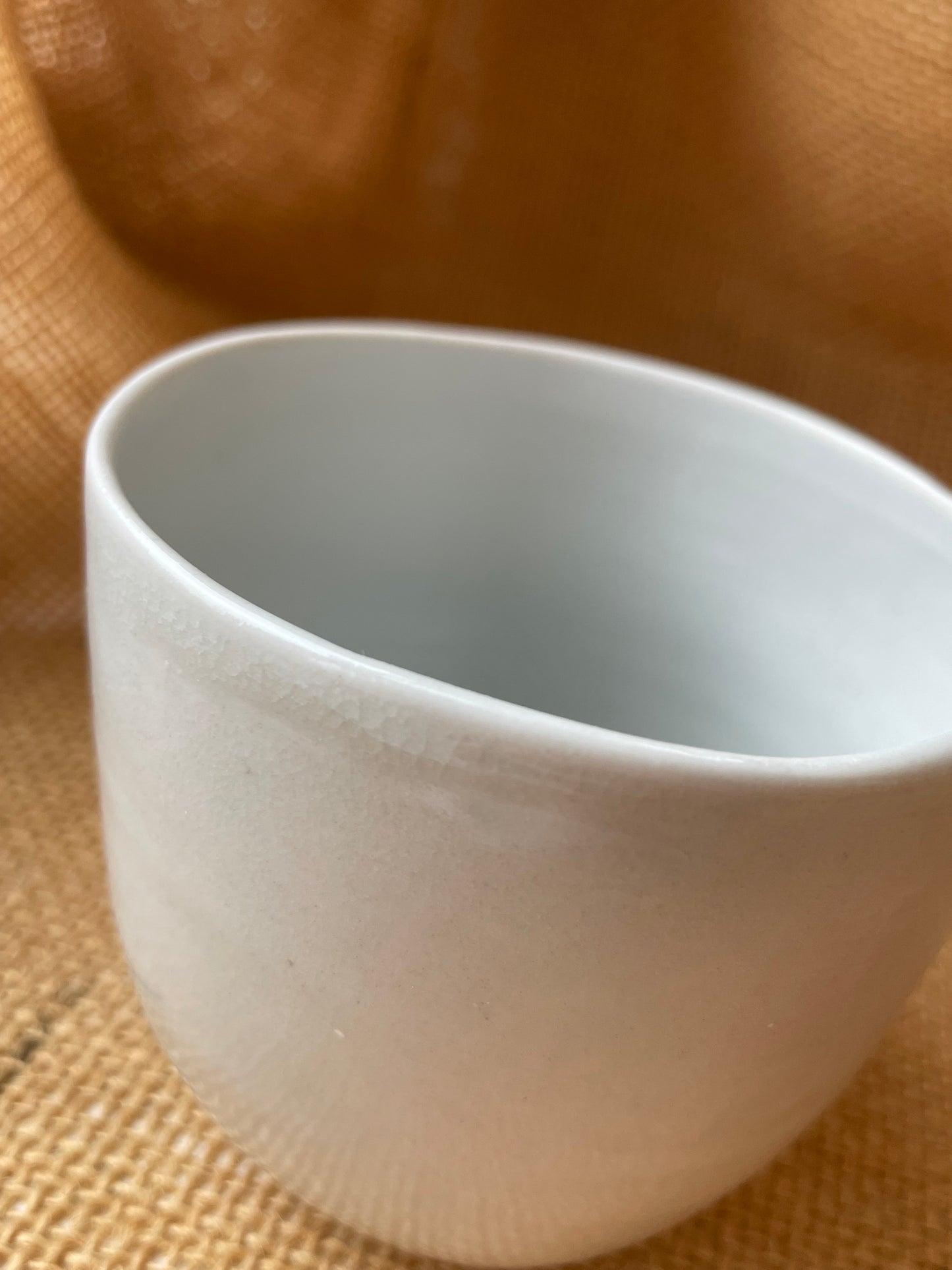 Mug in light blue, pebble shape, handmade ceramics #2