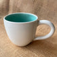 Question Mug in white, oval shape, handmade ceramics #2
