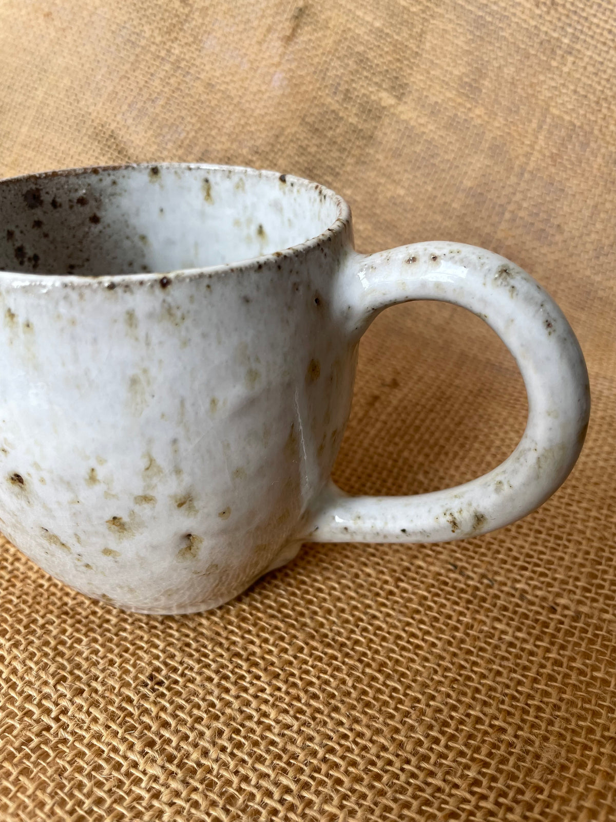 Question Mug in white, handmade ceramics #1