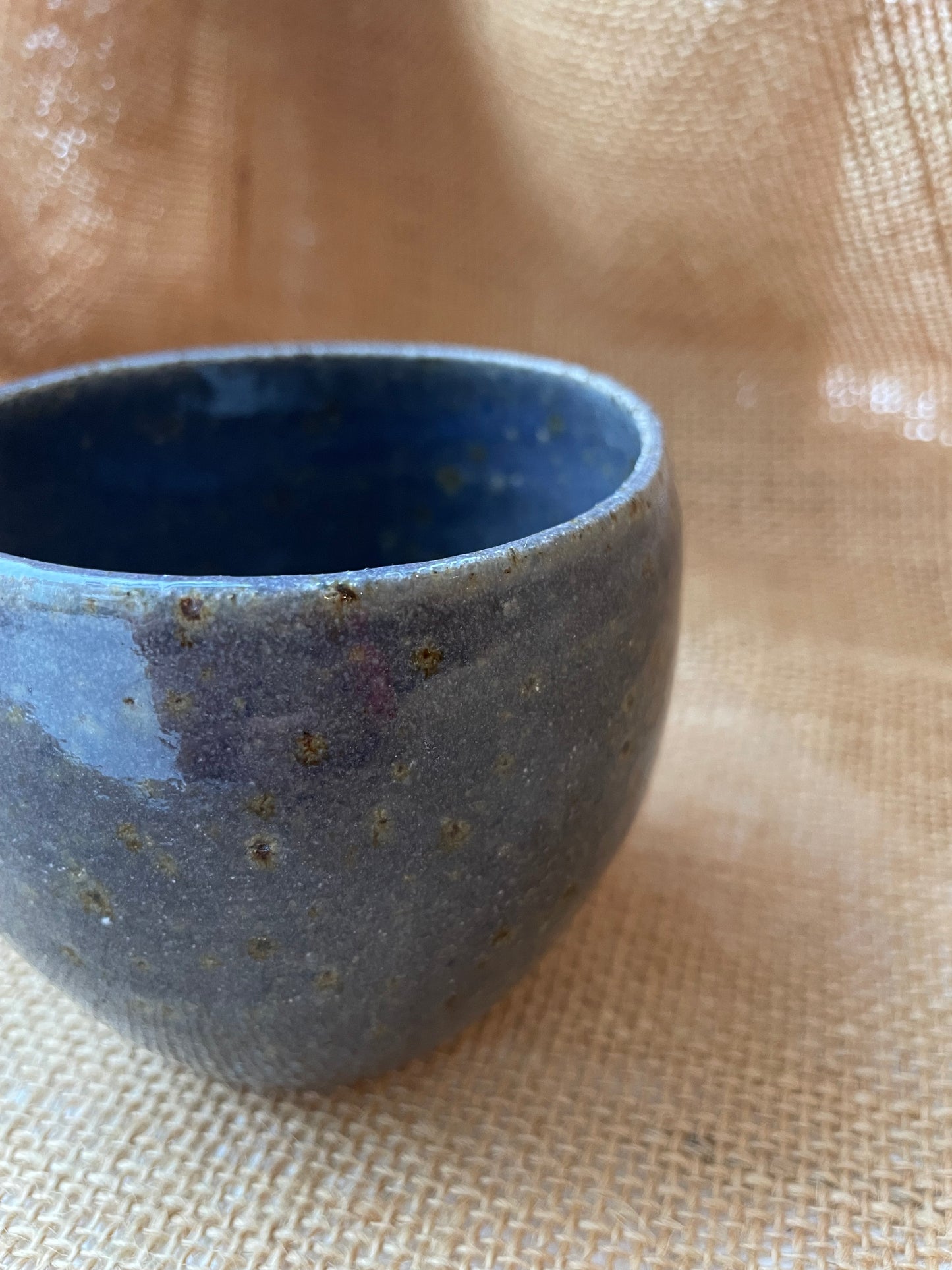 Mug in purple, pebble shape, handmade ceramics #2