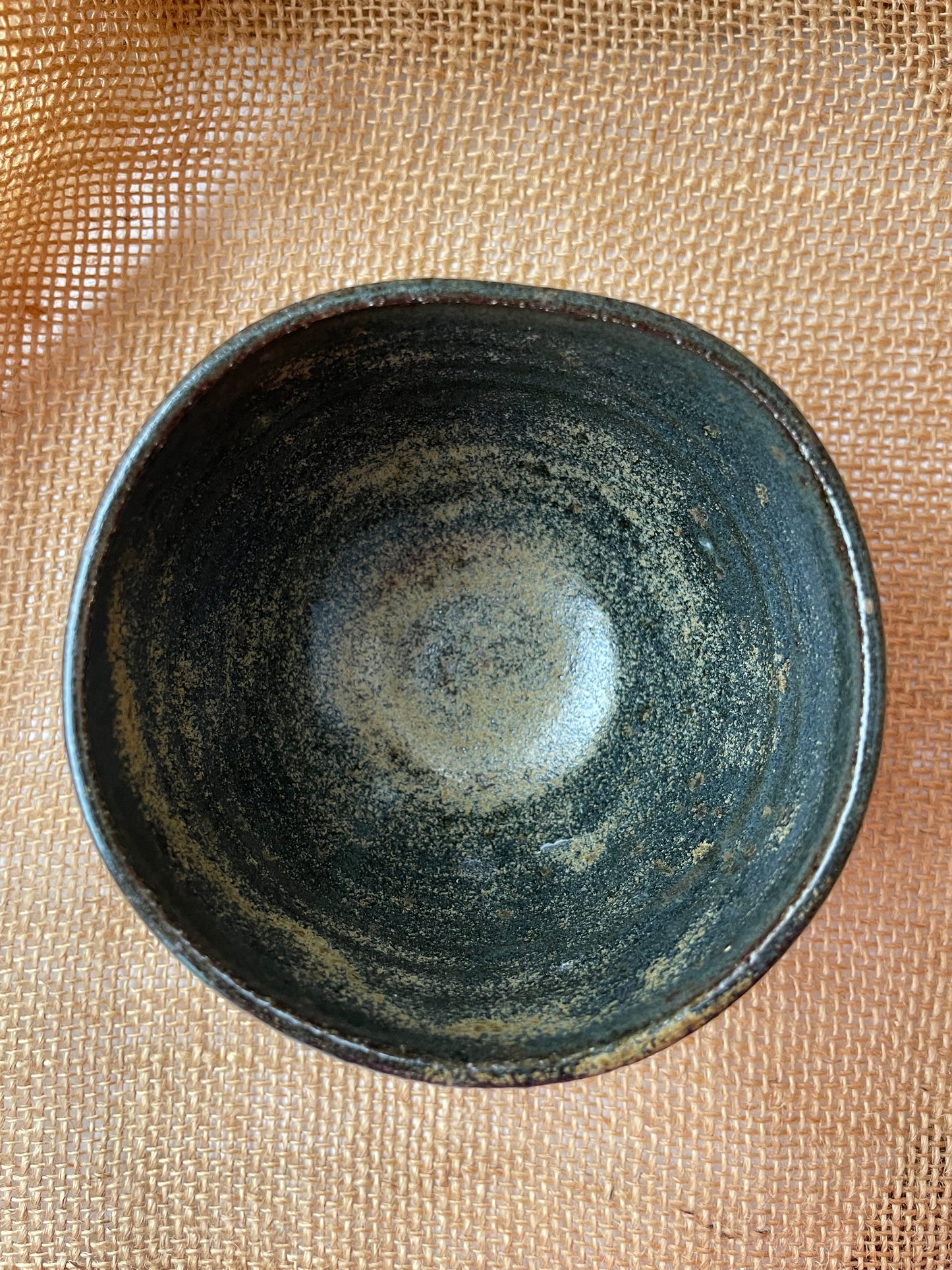 Mug in black with gold specks, pebble shape, handmade ceramics #2