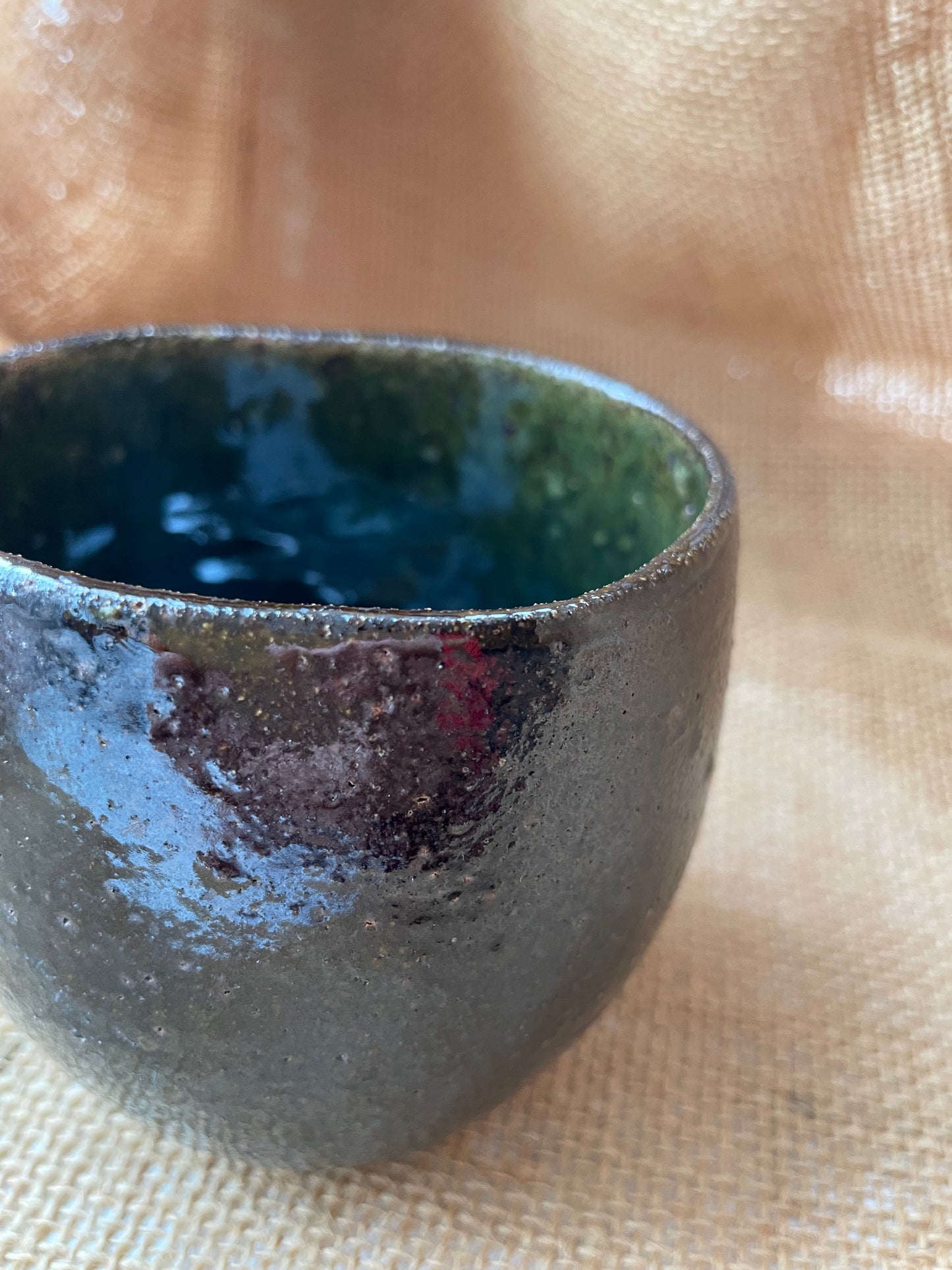 Mug in jade, apple shape, handmade ceramics #2