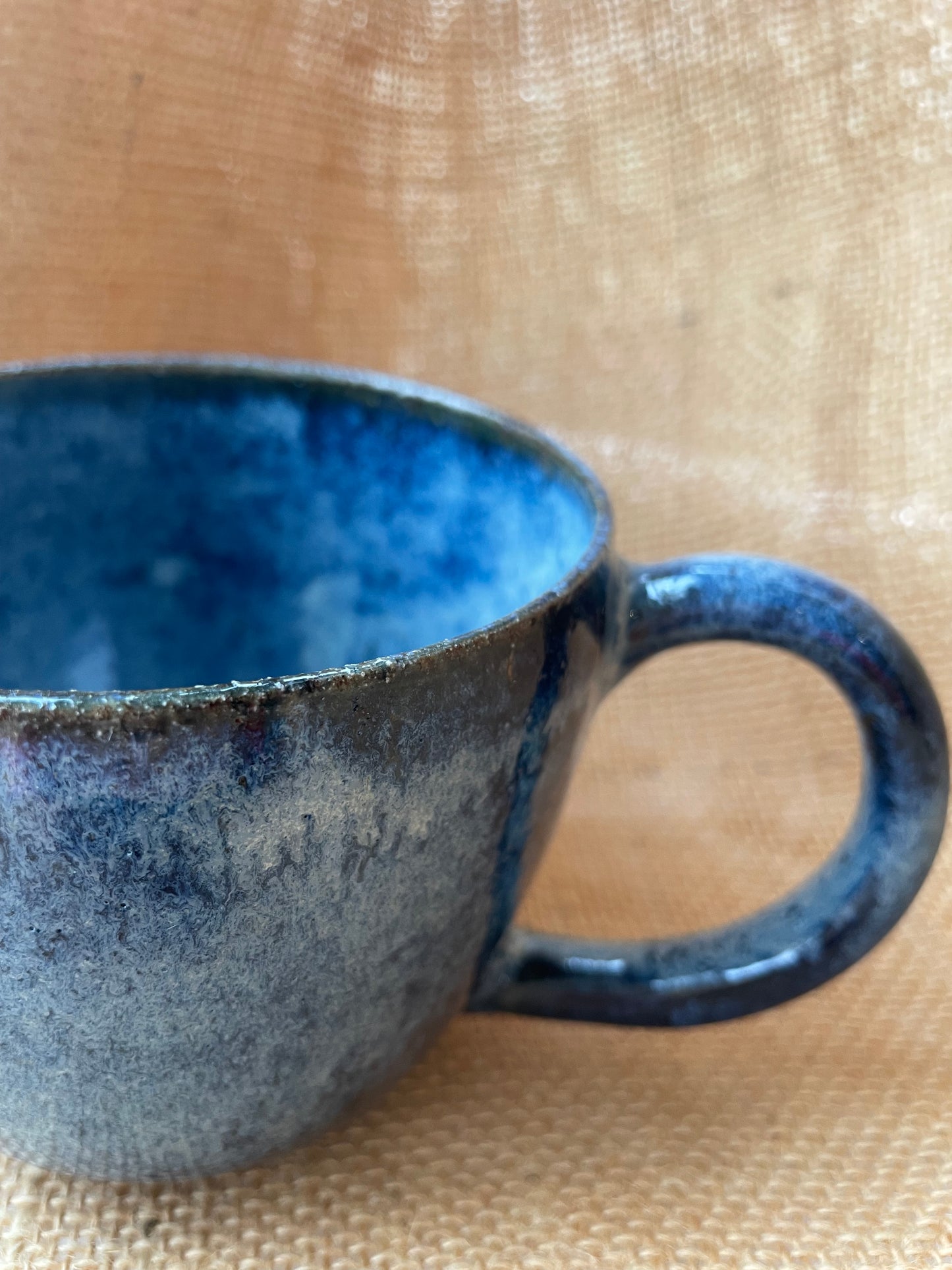 Question Mug in starry blue, handmade ceramics #4