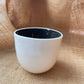 Mug in brown and white, pebble shape, handmade ceramics #6