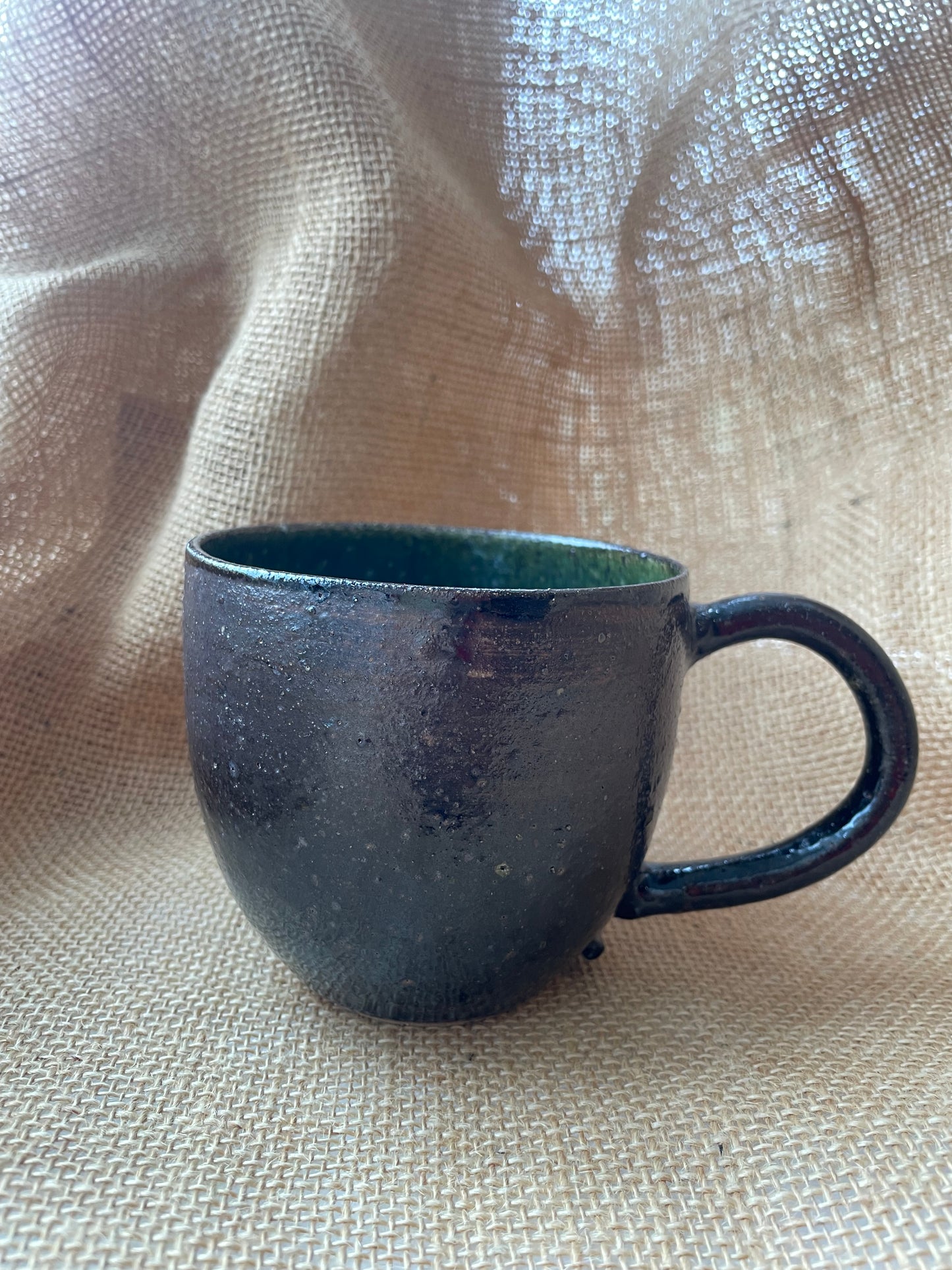 Question Mug in jade, handmade ceramics #3