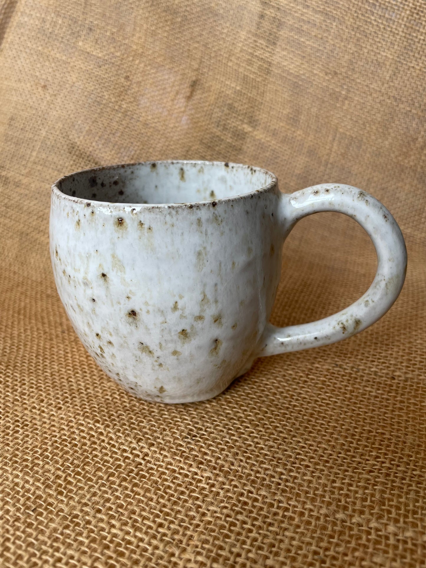 Question Mug in white, handmade ceramics #1