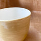 Mug in white and yellow, pebble shape, handmade ceramics #4