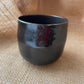 Mug in black with gold specks, round shape, handmade ceramics #1