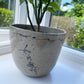 Be Water pot in flecked grey, handmade ceramics