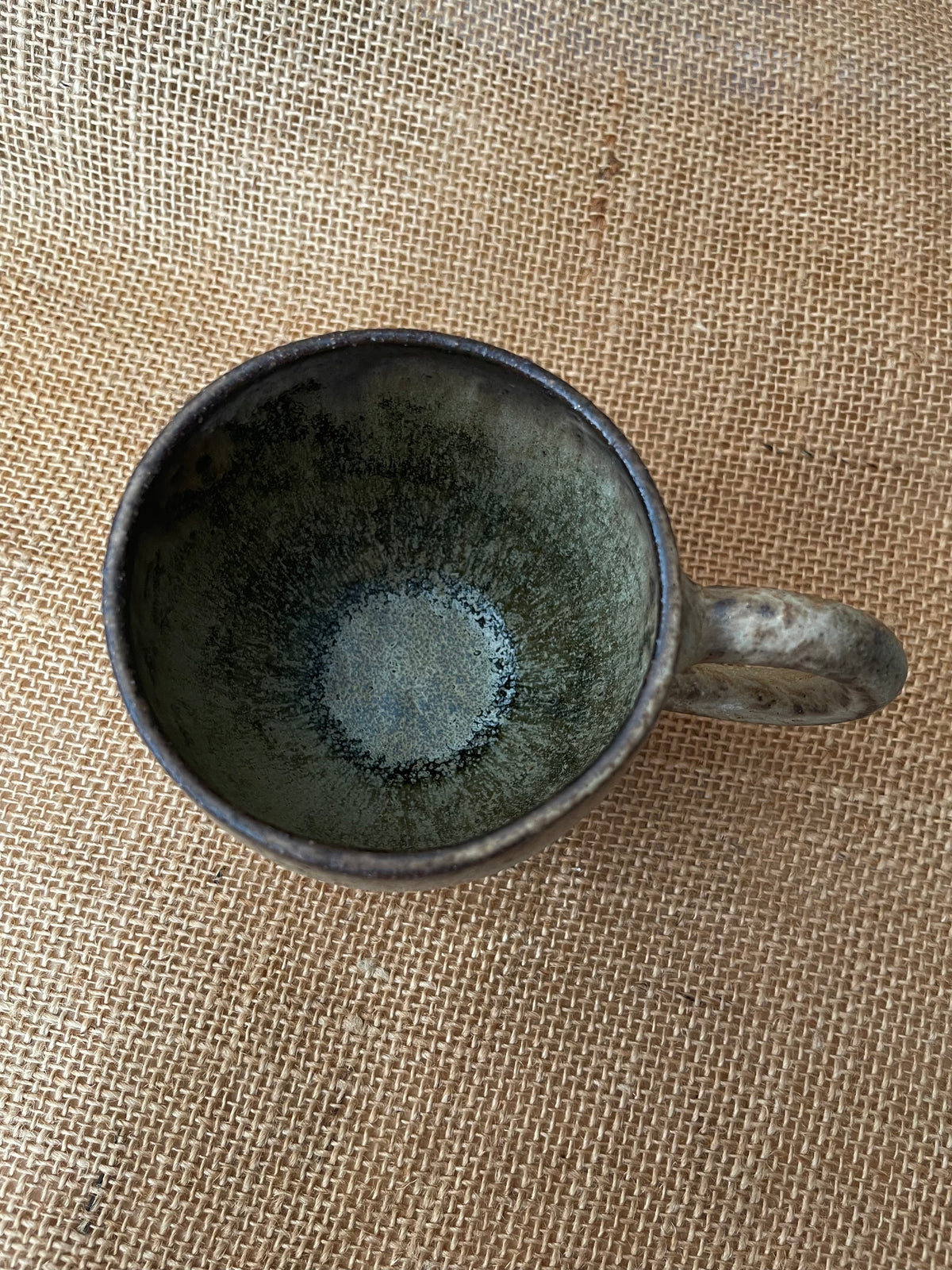 Question Mug in light brown, grogged, handmade ceramics #3