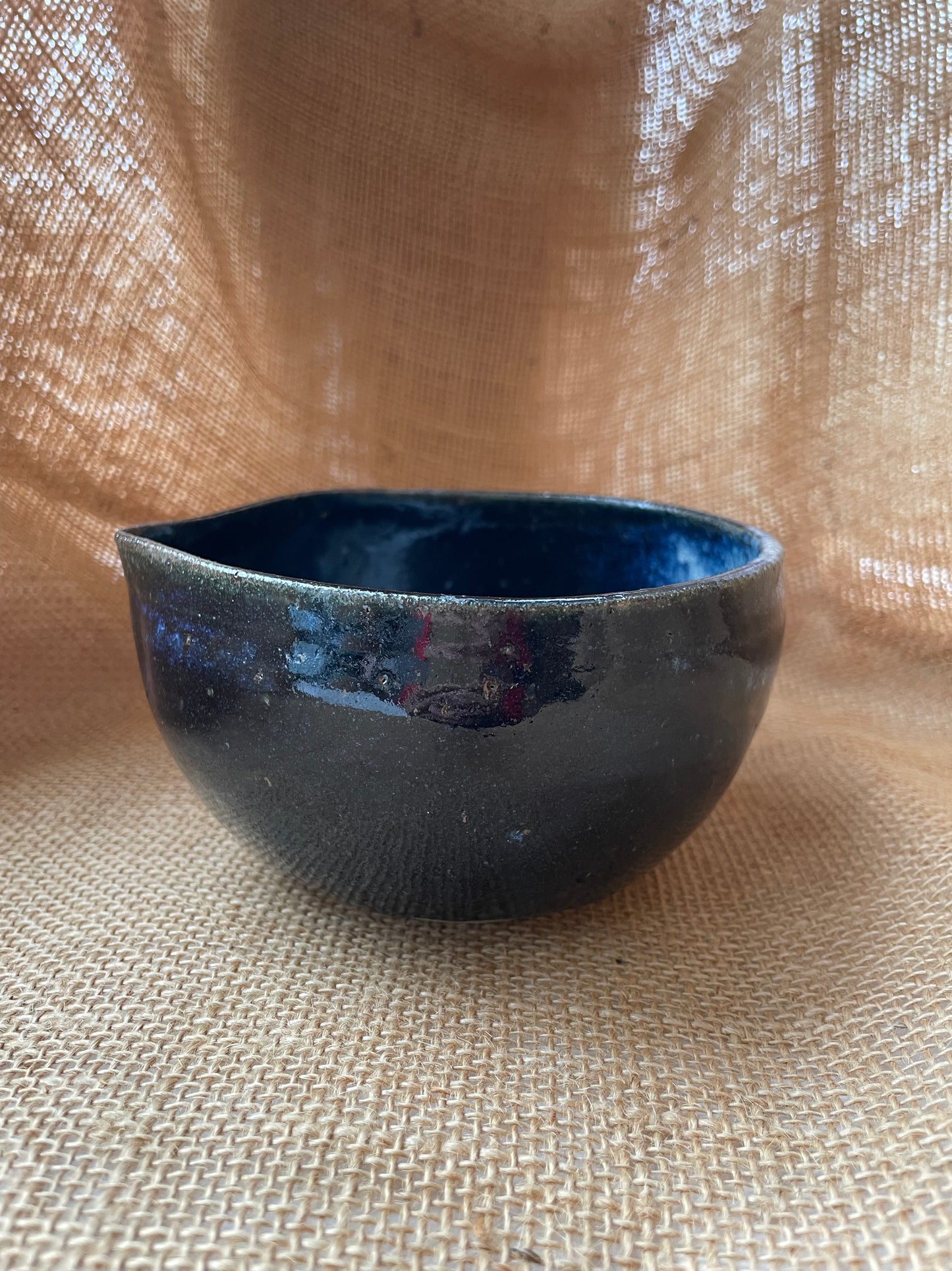 Matcha bowl in starry blue, handmade ceramics #2