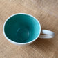 Question Mug in white, oval shape, handmade ceramics #2