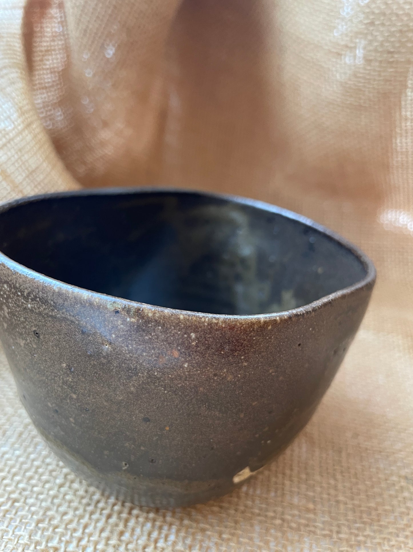 Mug in brown, apple shape, handmade ceramics #7