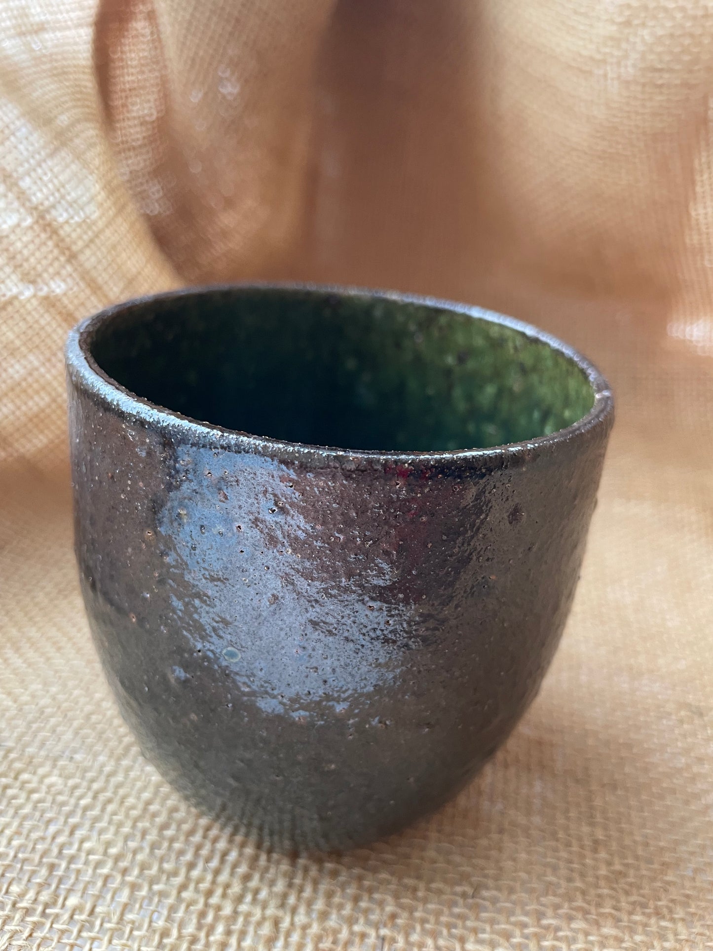 Mug in jade, round shape, handmade ceramics #3
