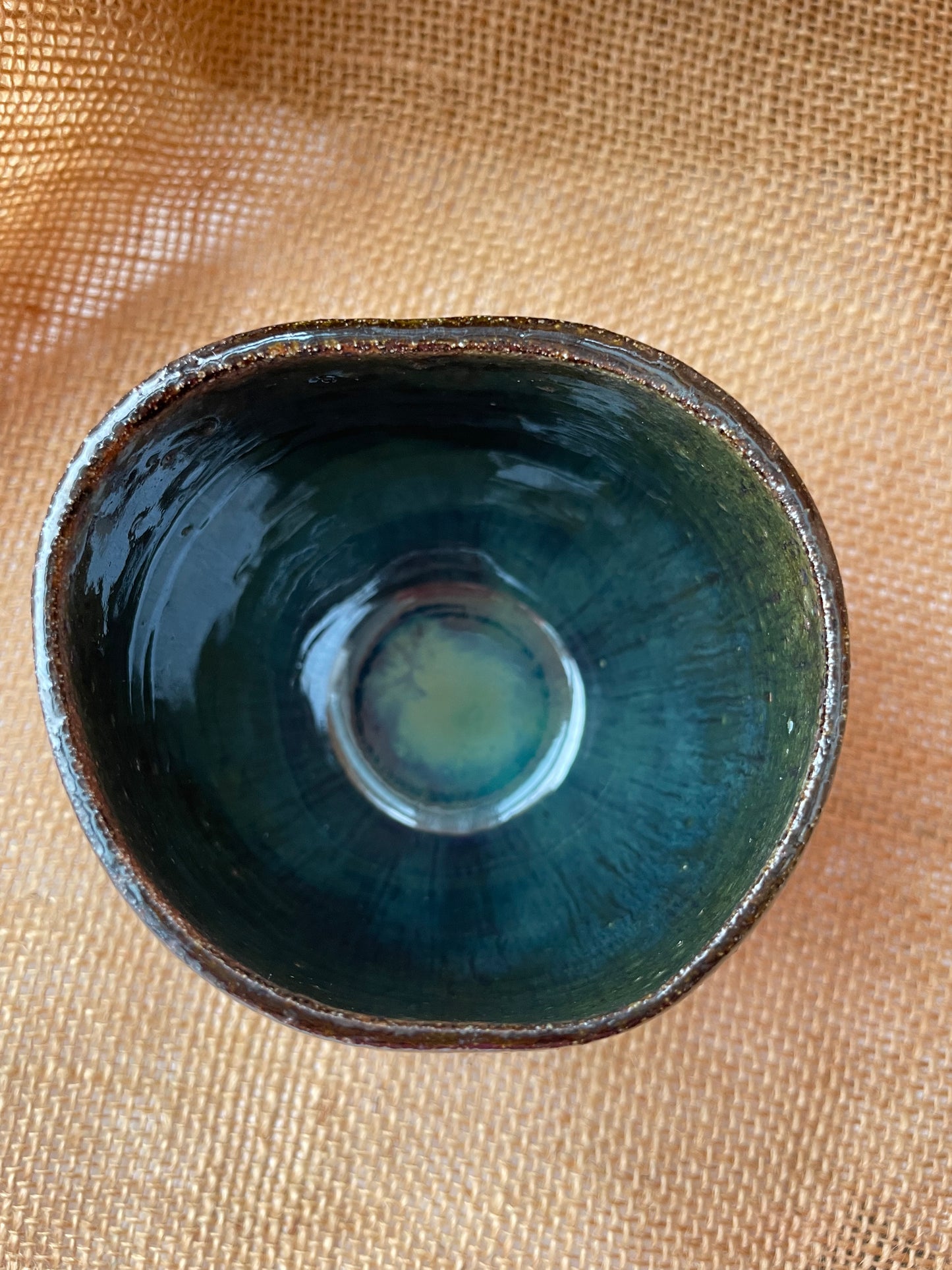 Mug in jade, apple shape, handmade ceramics #2