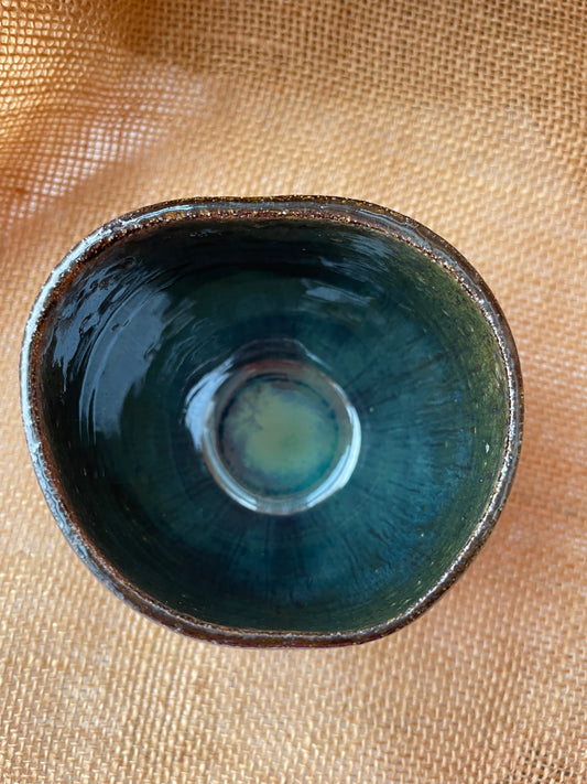 Mug in jade, apple shape, handmade ceramics #2