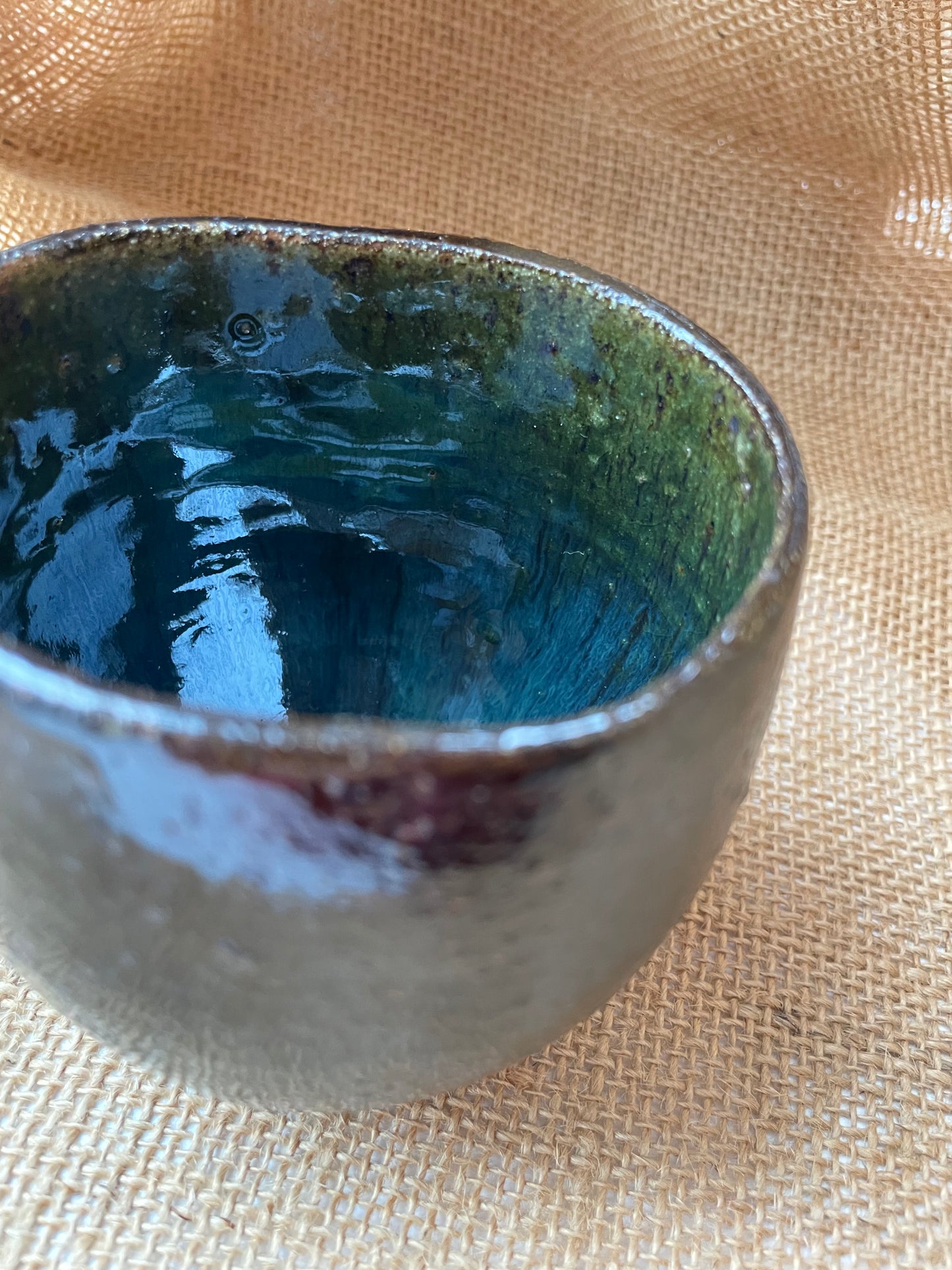 Mug in jade, apple shape, handmade ceramics #2