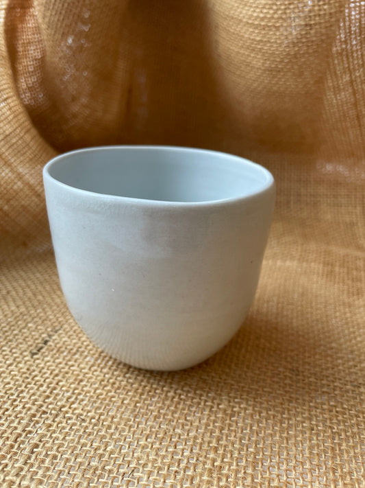 Mug in light blue, pebble shape, handmade ceramics #2