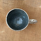 Question Mug in white and grey blue, grogged, handmade ceramics #4
