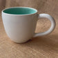 Question Mug in white, oval shape, handmade ceramics #2