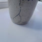 Be Water pot in flecked grey, handmade ceramics