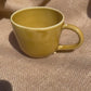 Question Mug in yellow, handmade ceramics