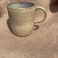 Question Mug in light brown, slightly grogged, handmade ceramics