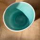 No Problem Mug in Turqoise and white, smooth, handmade ceramics