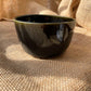 Bowl in black, glossy and smooth, handmade ceramics