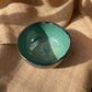 Bowl in jade and dark blue, glossy and smooth, handmade ceramics