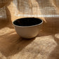 Mini bowl in black and white, smooth, handmade ceramics