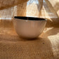 Mini bowl in black and white, smooth, handmade ceramics