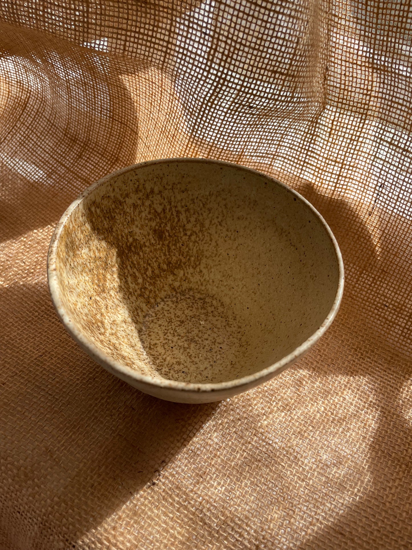 Bowl in yellowish brown, Japanese style, smooth, handmade ceramics