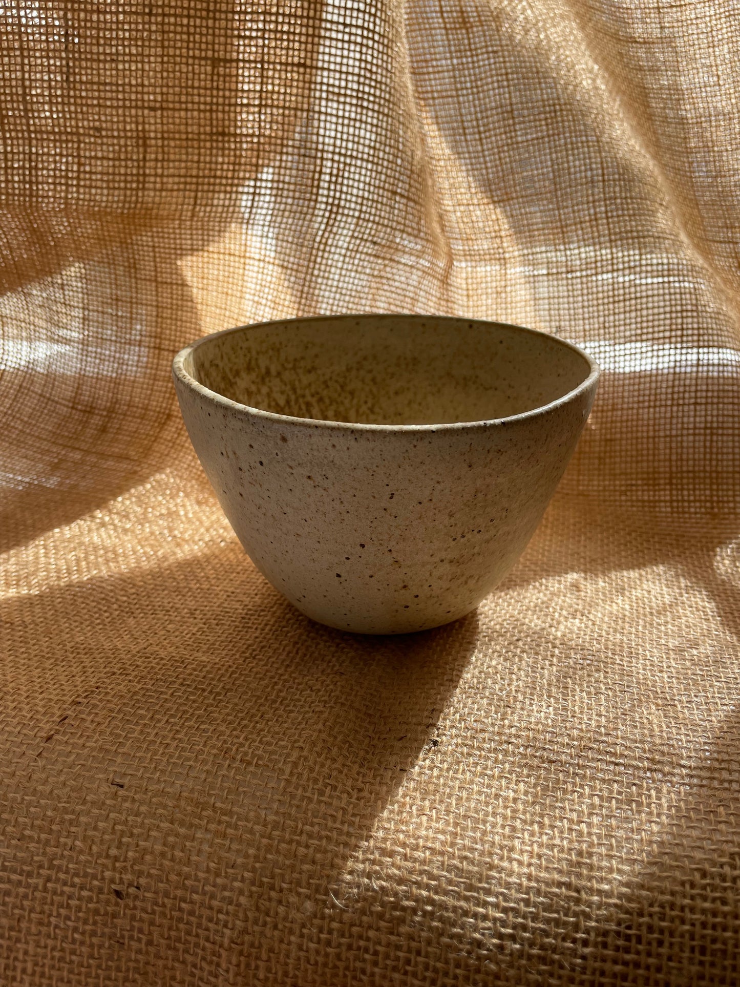 Bowl in yellowish brown, Japanese style, smooth, handmade ceramics