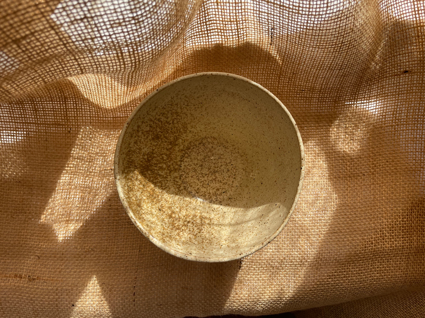 Bowl in yellowish brown, Japanese style, smooth, handmade ceramics