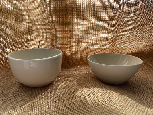 Mini bowl in white, porcelain, smooth, handmade ceramics