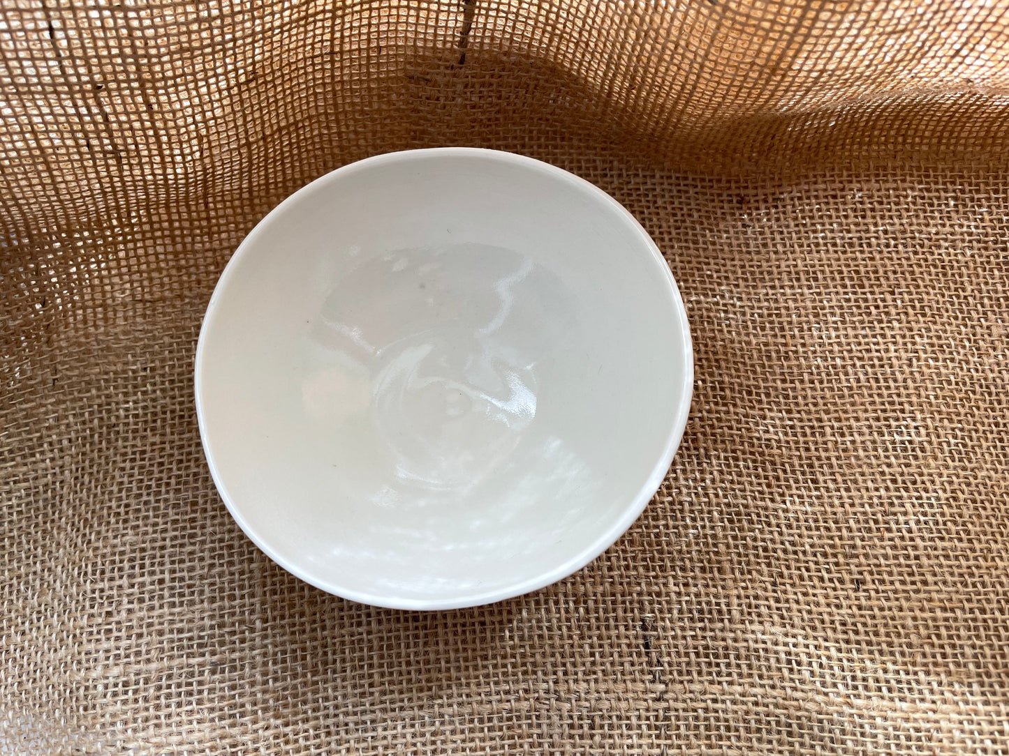 Mini bowl in white, porcelain, smooth, handmade ceramics